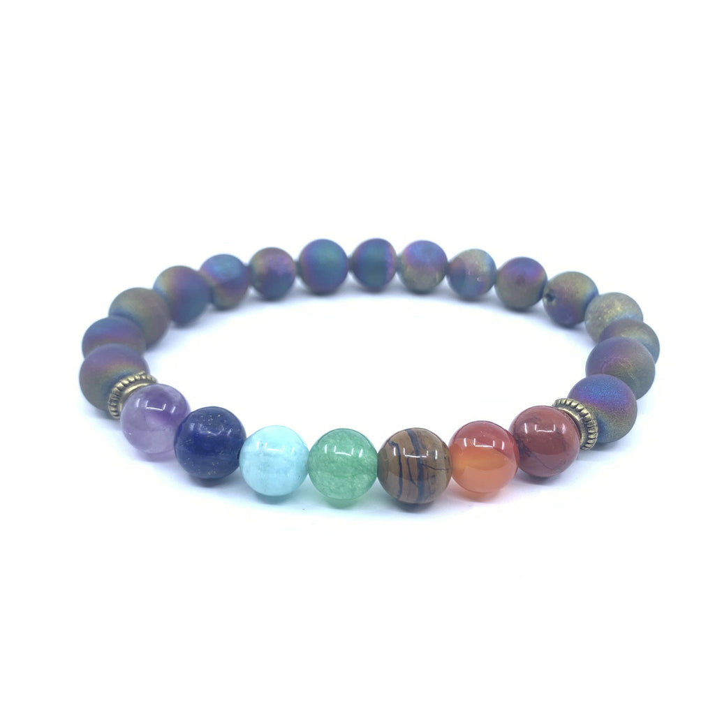 Bracelet 7 Chakras "Energie Positive" (Nouvelle Version 2019)