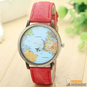 Montre "Globe-Trotteur" - 7 couleurs disponibles