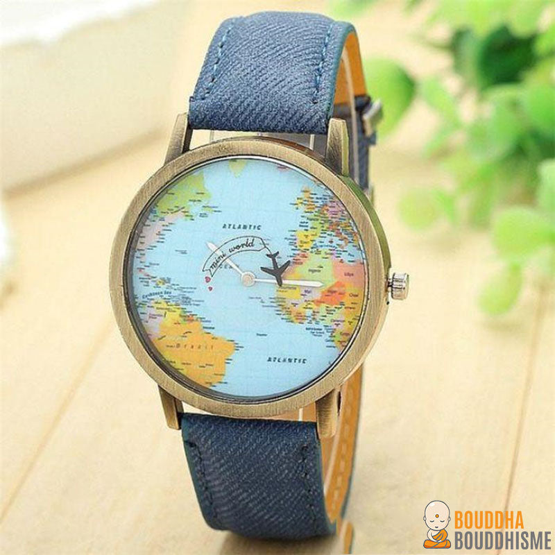 Montre "Globe-Trotteur" - 7 couleurs disponibles