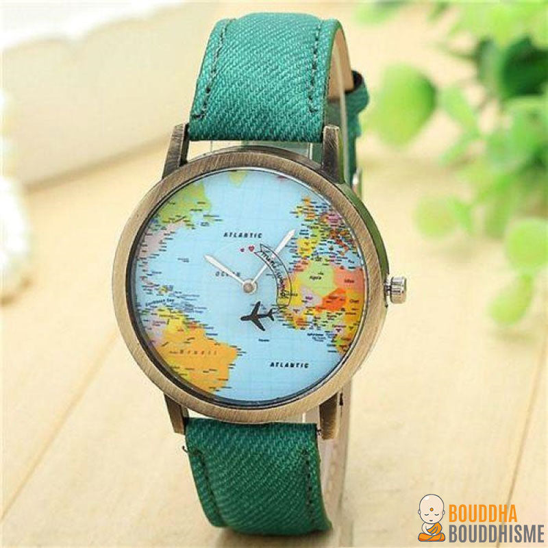 Montre "Globe-Trotteur" - 7 couleurs disponibles