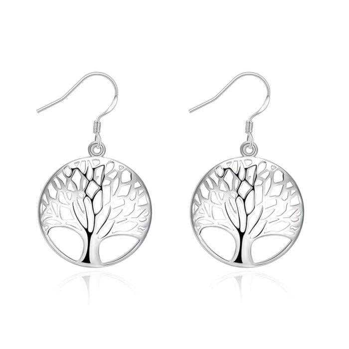 Boucles d'oreilles "Arbre de Vie" en Argent 925