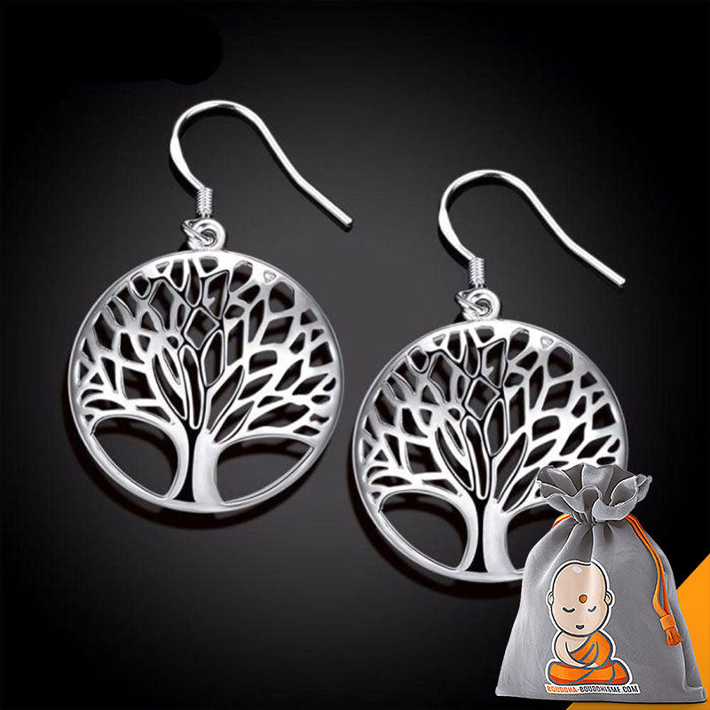 Boucles d'oreilles "Arbre de Vie" en Argent 925