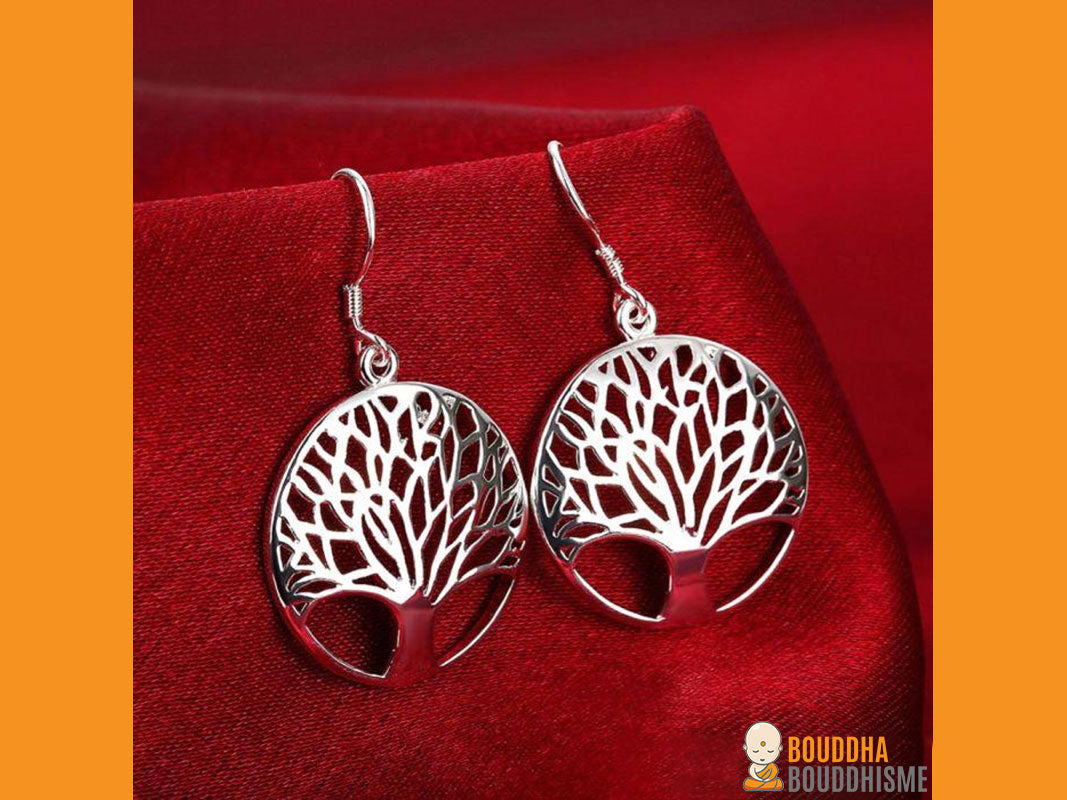 Boucles d'oreilles "Arbre de Vie" en Argent 925