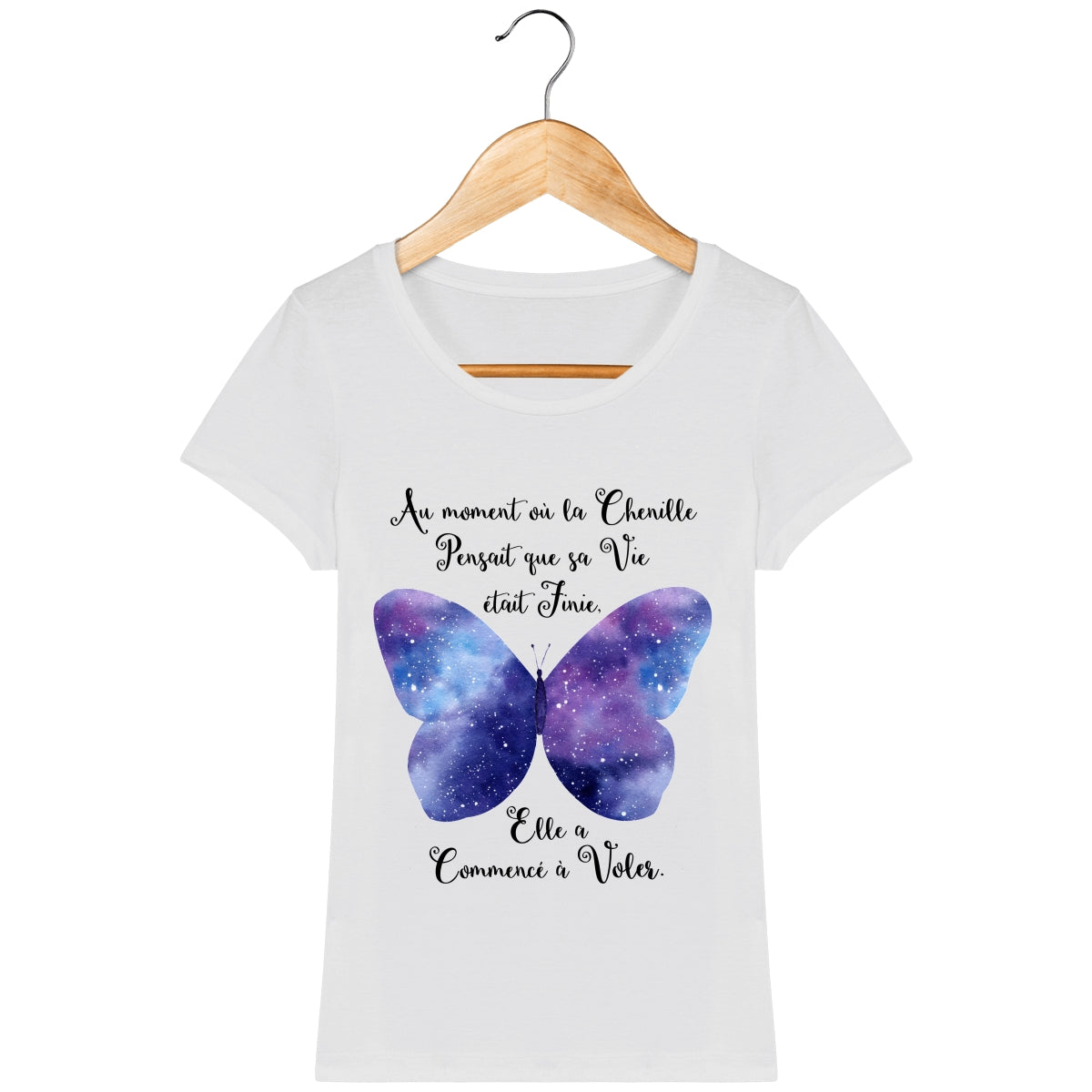 T-Shirt Femme "Transformation du Papillon"