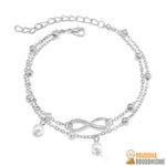 Chaine de cheville "Infini" - Or ou Argent