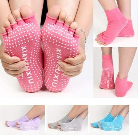 Chaussette de Yoga antidérapantes orteils nus - 6 couleurs disponibles