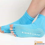 Chaussette de Yoga antidérapantes orteils nus - 6 couleurs disponibles