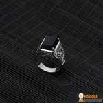 Bague en Argent 925 et Obsidienne