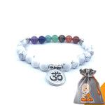 Bracelet 7 Chakras "Sagesse" en Howlite Blanche (Nouvelle Version 2019)