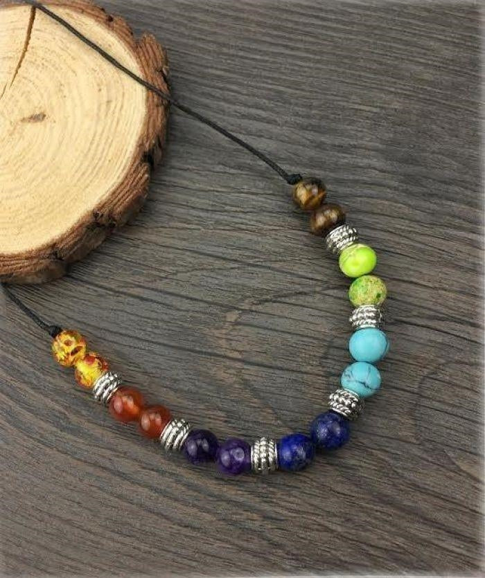 Collier "7 Chakras" en Pierres Naturelles