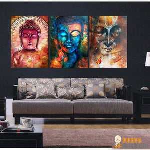 Édition Limitée - Peinture 3 pièces "Transcendance de Bouddha"