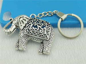 Porte-clés Éléphant Argent Antique