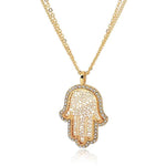 Collier & Pendentif Khamsa Plaqué Or 18K