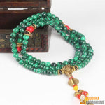 Bracelet Mala 108 Perles en Malachite Naturelle