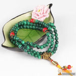 Bracelet Mala 108 Perles en Malachite Naturelle