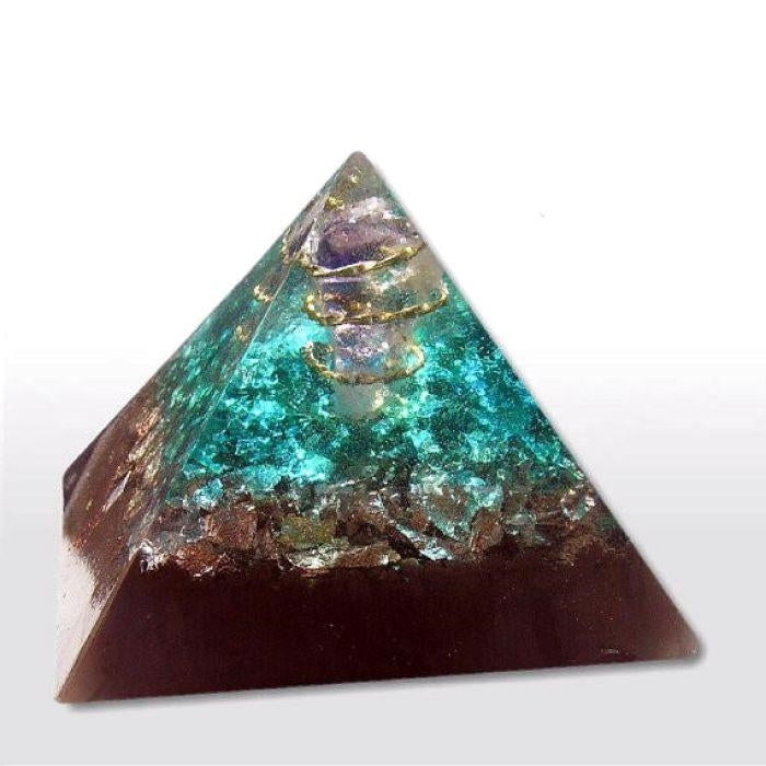 Orgonite "Equilibre des Chakras" en Or 22 Carats & Améthyste