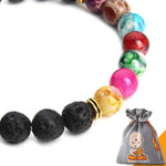 Bracelet "7 Chakras Multicolor" en Pierres de Lave