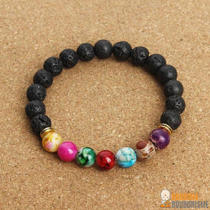 Bracelet "7 Chakras Multicolor" en Pierres de Lave