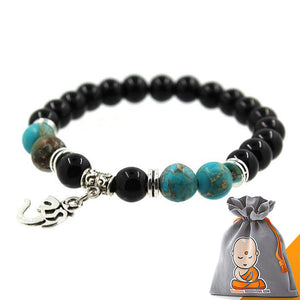 Bracelet Om Style Indien - Disponible en 7 pierres naturelles