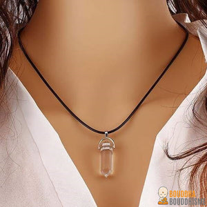 Collier & Pendentif en Pierre semi-précieuse - 5 couleurs disponibles