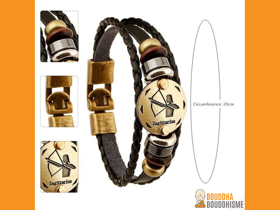 Bracelet "Signe du Zodiac" en Cuir