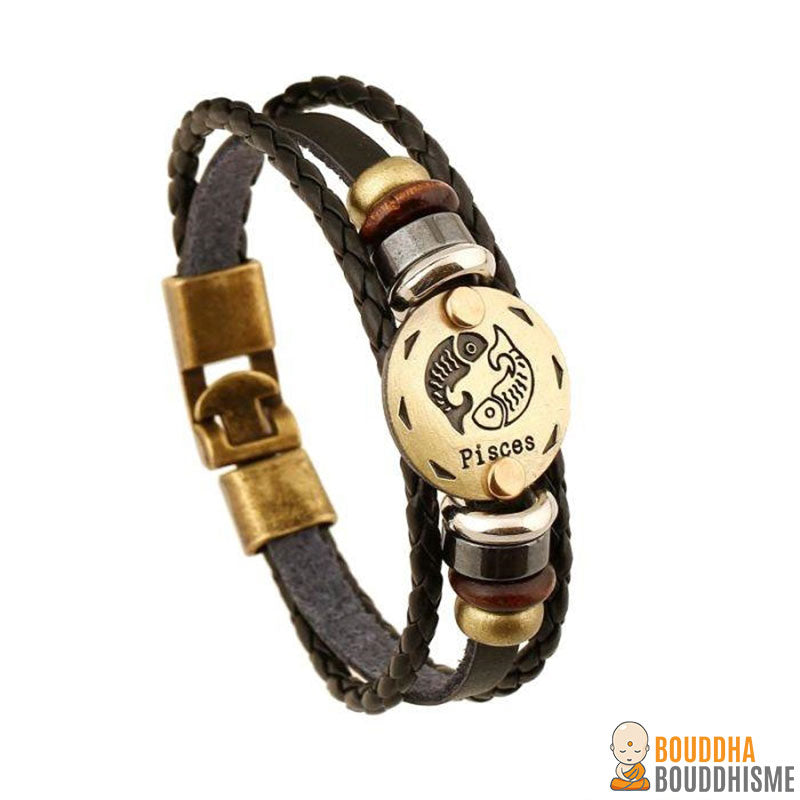 Bracelet "Signe du Zodiac" en Cuir