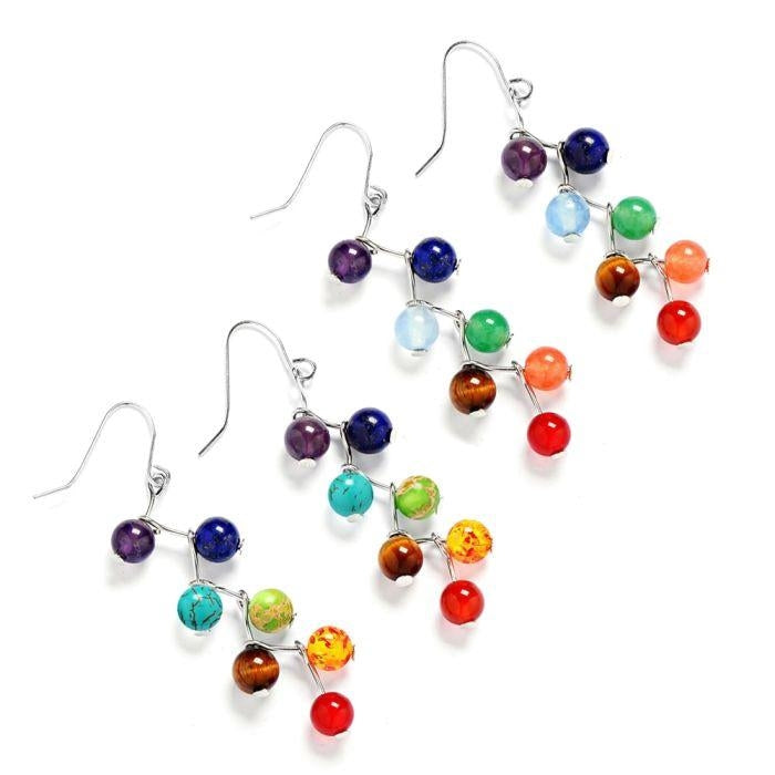 Boucles d'oreilles "Soin des 7 Chakras"