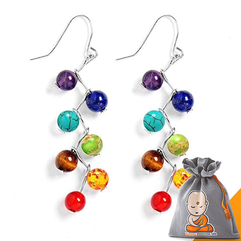 Boucles d'oreilles "Soin des 7 Chakras"