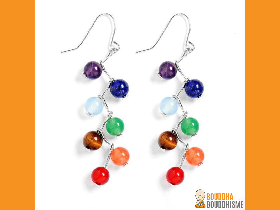 Boucles d'oreilles "Soin des 7 Chakras"