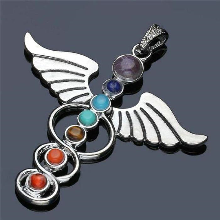 Pendentif Reiki Pierres des 7 Chakras - 6 styles disponibles