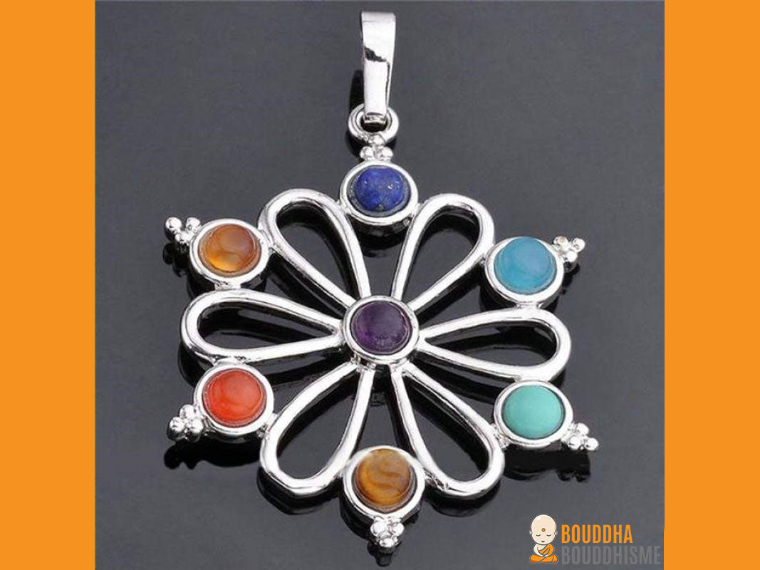 Pendentif Reiki Pierres des 7 Chakras - 6 styles disponibles