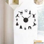 Horloge "Postures de Yoga" Originale