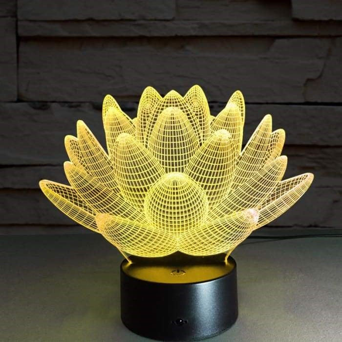 Edition Limitée: Lampe LED Hologramme "Fleur de Lotus"