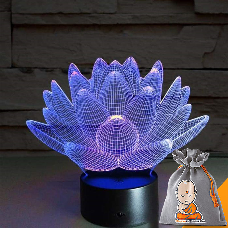 Edition Limitée: Lampe LED Hologramme "Fleur de Lotus"