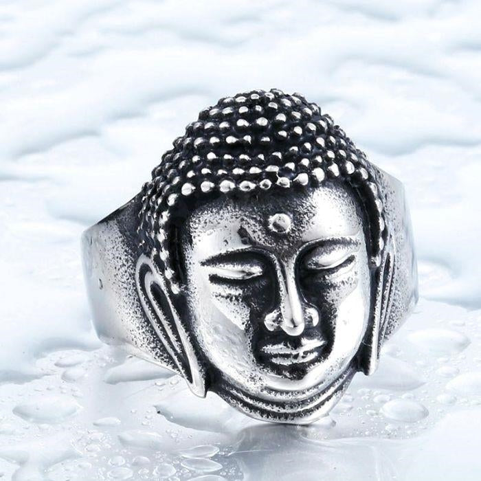 Bague "Paix intérieure du Bouddha" en Acier - 2 couleurs disponibles