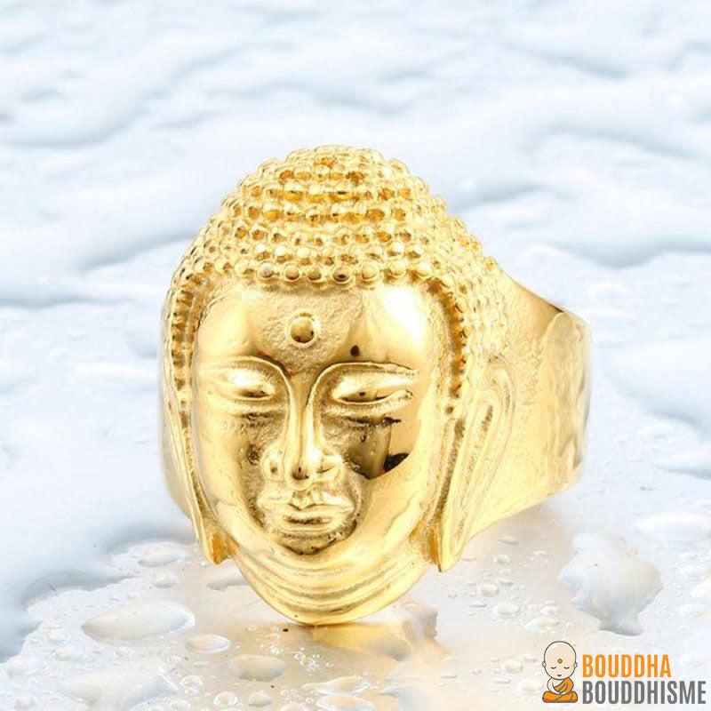 Bague "Paix intérieure du Bouddha" en Acier - 2 couleurs disponibles