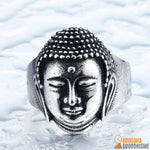 Bague "Paix intérieure du Bouddha" en Acier - 2 couleurs disponibles