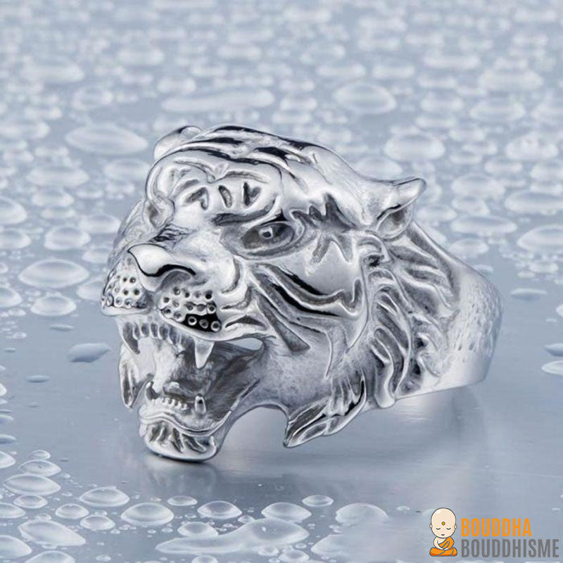 Bague "Vivacité du Tigre" en Acier