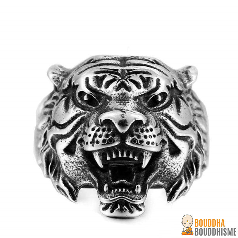 Bague "Vivacité du Tigre" en Acier