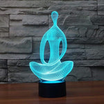 Lampe LED Hologramme "Méditation & Yoga"