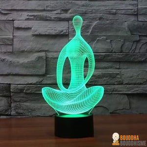 Lampe LED Hologramme "Méditation & Yoga"