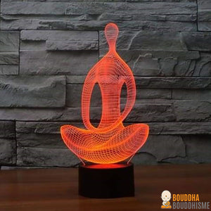 Lampe LED Hologramme "Méditation & Yoga"