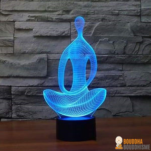 Lampe LED Hologramme "Méditation & Yoga"