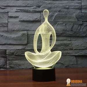 Lampe LED Hologramme "Méditation & Yoga"