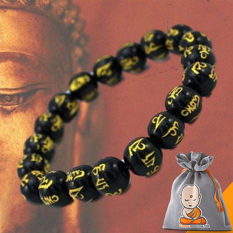 Bracelet Tibétain "Energie du Bouddha" - Peint à la Main