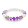 Bracelet en Agate Blanche et Violette