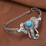 Bracelet de Bras Éléphant réglable avec Turquoise