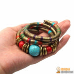 Bracelet Tibétain "Bronze & Turquoise"