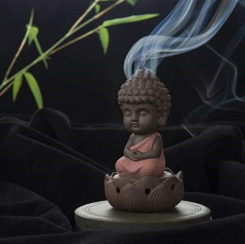 Brûleur d'encens Bouddha - 3 couleurs disponibles