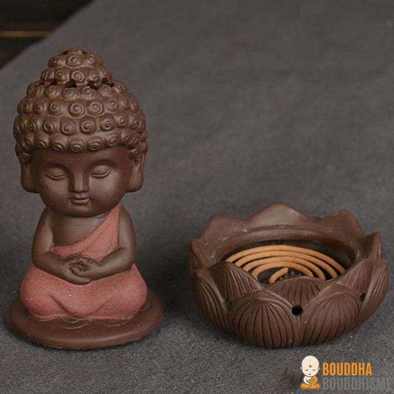 Brûleur d'encens Bouddha - 3 couleurs disponibles